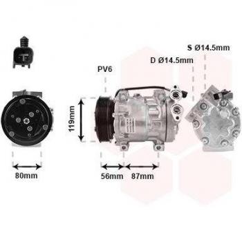 Compresor de aire acondicionado VAN WEZEL 1800K393