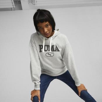 Sudadera de mujer Puma Squad Crew FL 621489-04 en color gris