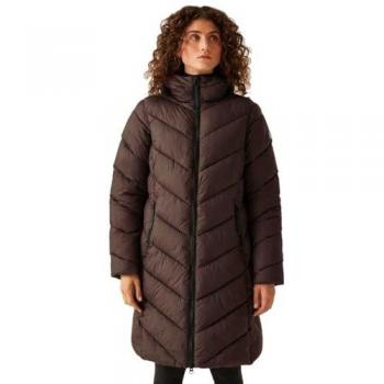 Regatta Women's Andia II Brown Quilted Water-Repellent Insulated Longline Jacket, Size 18