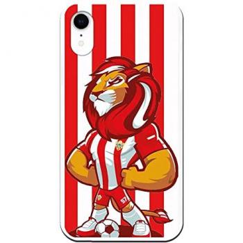 Funda Original para iPhone XR - UD Almería con Escudo y Franjas Rojiblancas, Licencia Oficial