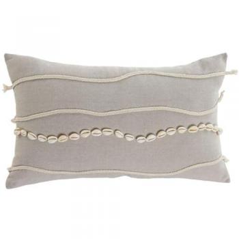 Cojín Home ESPRIT Blanco Beige Boho 50 x 30 cm