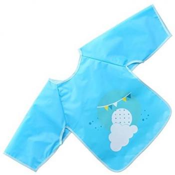 Babero con mangas - Colores - Azul
