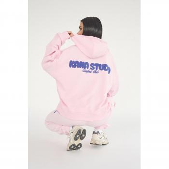 Kaiia Studio Bubble Logo Oversized Hoodie Baby Pink & Blue