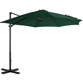 vidaXL Sombrilla de Jardín con Base Portátil Sombra Parasol Terraza Artículos de Exterior Casa Hogar Patio Porche Verano Paraguas para Sol Verde