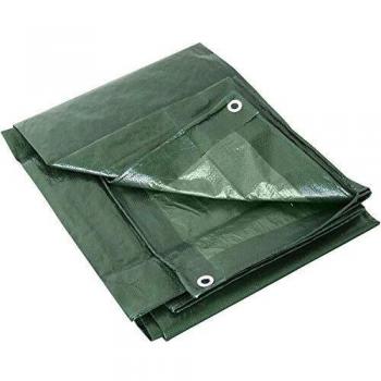 Labor 0300151 Lona de Polietileno reforzada con ojales, verde, 3x4 m