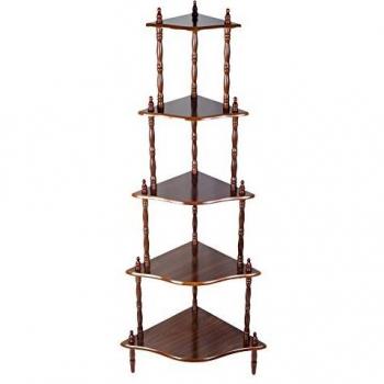 Jocca Rinconera con 5 estantes de Madera, Marrón, 134.00x38.00x38.00 cm