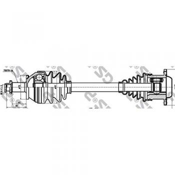 GSP 261098 drive shaft frente izquierda