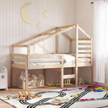 Techo de cama infantil madera maciza pino 188x97x113 cm Vidaxl Marrón