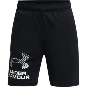 Under Armour Kids Tech Logo Shorts - Unisex Fitness Shorts for Boys and Girls, Size Youth Small (130-140CM), Black