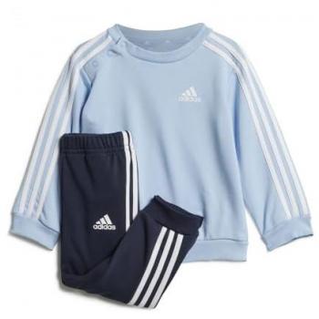 Conjunto infantil adidas Essentials 3-Stripes Jogger azul claro y blanco