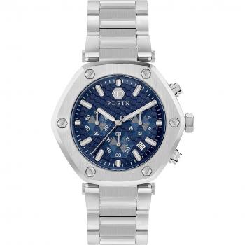 Philipp Plein Hexagon Chrono Watch, Gray male, ONE SIZE, Stainless Steel