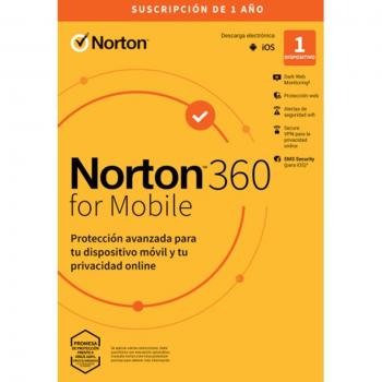 Norton 360 Mobile Security - Español - 1 Usuario - 1 Dispositivo - Suscripción de 12 Meses