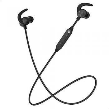 Motorola Verveloop 105 - Auriculares Deportivos inalámbricos con Bucle y Resistencia al Agua IPX5 y diseño magnético sin enredos, Color Negro