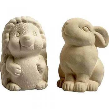 Bancos de Ahorro Animales, H: 10 cm, Blanco, 2 Unidades