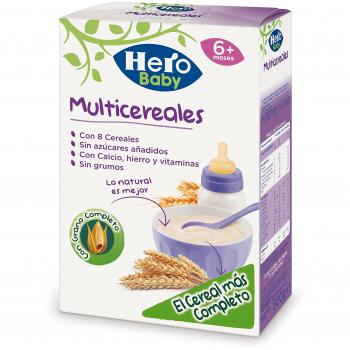 Hero Baby Papillas de 8 Cereales, desde los 6 Meses, 340g