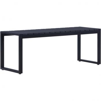 vidaXL Garden Bench 120.5 cm PS Board Black