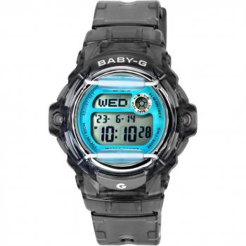 Casio Baby-G Women's Digital Watch with Grey Resin Strap and Quartz Movement BG-169U-8B 200M Green