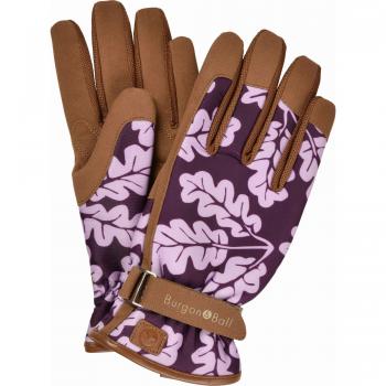 Burgon & Ball Gardening Gloves - Oak Leaf, Plum, S/M