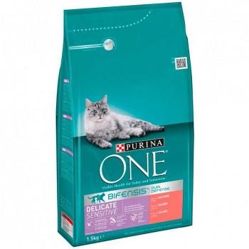 Purina One Bifensis Adult Sensitive Salmon & Rice Dry Cat Food 1.5kg