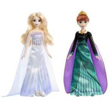 Muñecas de colección Frozen Anna y Elsa 30cm con vestuario original, articulaciones móviles, detalles fieles a la película y accesorios incluidos