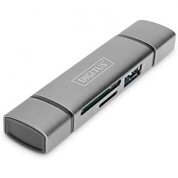 Digitus Dual Slot Card Reader USB-C™ / USB 3.0, OTG Function