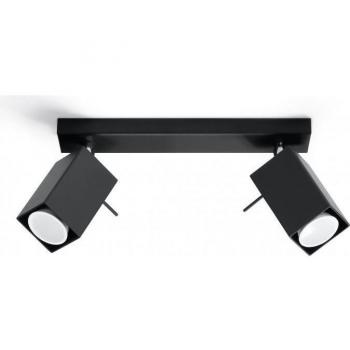 Lámpara de Techo Merida 2 Negro GU10 LEDBOX Aplique Acero Iluminación Interior LED