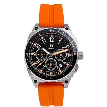 Shield Sonar Orange Chronograph Strap Watch with Date - Men's One Size