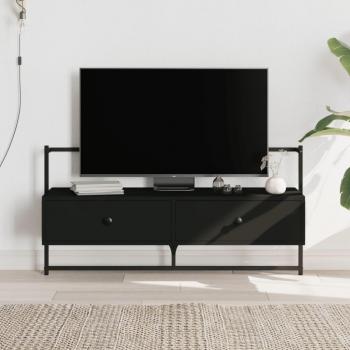 Mueble TV de pared madera ingeniería 100,5x30x51 cm negro