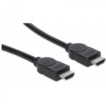 Manhattan High Speed HDMI Cable 1m, Male to Male, 4K@30Hz, ARC, Shielded, Black