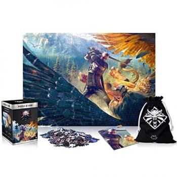 Good Loot The Witcher 3: Wild Hunt Gryffin Fight | Puzzle 1000 Piezas | Incluye póster y Bolsa | 68 x 48 | Videojuego | Rompecabezas para Adultos y Adolescentes | para Navidad y Regalos | Decoración