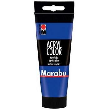 Pintura Acrílica Marabu Color 100 ml, Azul Ultramar Oscuro