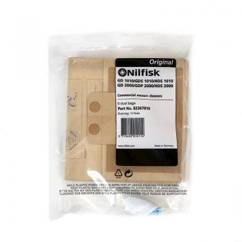 Bolsa de Papel para Aspiradora Nilfisk GD1000 - Pack de 5 unidades, compatible con modelos industriales, capacidad de 9.5 L, previene olores