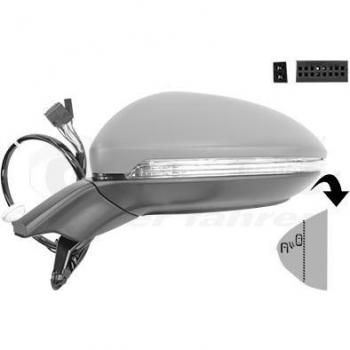 Espejo retrovisor VAN WEZEL 5775825, tipo de producto: espejo retrovisor, características: diseño específico para vehículos, incluye soporte y ajuste eléctrico, acabado en negro, cumple con estándares de calidad OE