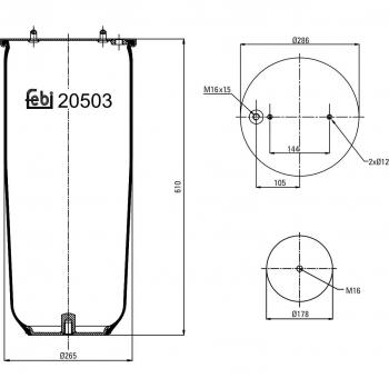 Fuelle de suspensión neumática FEBI BILSTEIN 20503