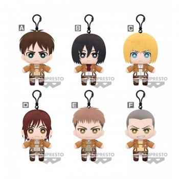 Pack de Peluches Attack on Titan Tomonui Plush Assort Series 1 15 cm (18 unidades) Banpresto
