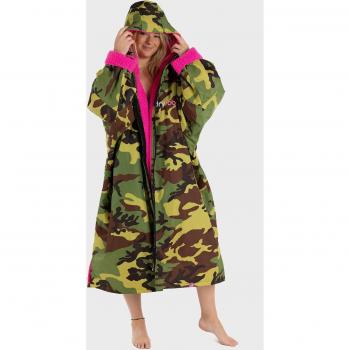 Dryrobe Advance Long Sleeved - Camo & Pink - M