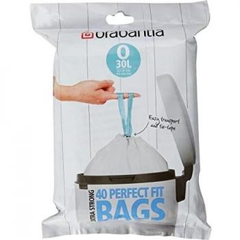 Brabantia Código O Dispensador de Bolsas de Basura 30 litros, Blanco