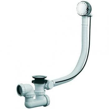 Desagüe automático para bañera con volante, cable y válvula de ABS, salida ø40
