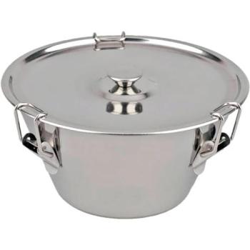 Flanera Antiadherente de Acero Inoxidable con Tapa, Apta para Lavavajillas y Horno, Molde Resistente con Cierre (ø16 x ø8 x 9 cm)
