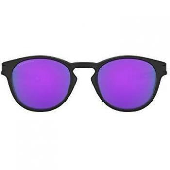 OAKLEY LATCH OO9265-55 SUNGLASSES, Matte Black/Prizm Violet, unisex, black, size: 53 MM