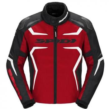 Chaqueta Textil de Motocicleta Spidi Race-Evo H2Out - Negro, Blanco y Rojo - Talla 2XL