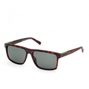 Timberland Polarized Sunglasses TB00006 in Dark Havana Green, Brown Male, Size: 58 MM