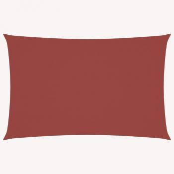Toldo de vela rectangular de tela oxford terracota 5x7 m