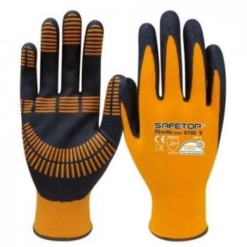 Guante de Nitrilo con Rayas en la Palma Talla 7 - Safetop Fit-o-lite Strings