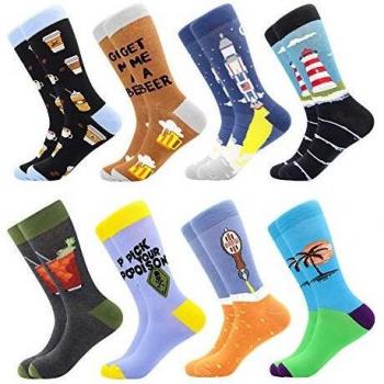 BISOUSOX Calcetines Estampados Hombre,Hombres Ocasionales Calcetines Divertidos Impresos de Algodón de Pintura Famosa de Arte Calcetines,Calcetines de Colores de Moda