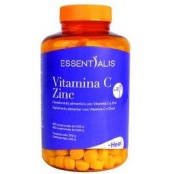 Complemento Alimenticio Vitamina C y Zinc 400 Comprimidos Veganos - Fortalece tu Sistema Inmune - Sin Aditivos Artificiales