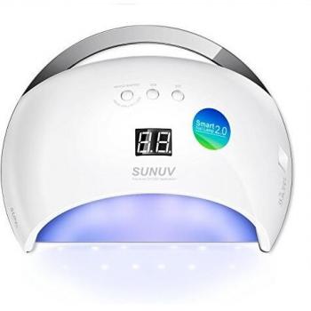 SUNUV SUN6 48W LED UV Luz Lámpara Secadora Portable de Uñas para Esmaltes Basados en Gel de uñas con 3 temporizadores, pantalla LCD, sensor y secado de doble velocidad