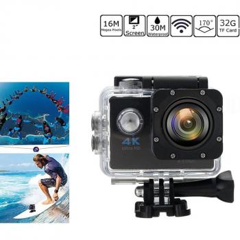 Cámara 4K Profesional DV Resistente al Agua con Pantalla de 2 Pulgadas para Grabación de Vídeo de Acción