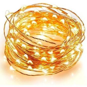Kohree 12M 120 LEDs Guinarldas de Luz Blanca Cálida Funciona a Pilas Decoración de Navida Y Fiestas