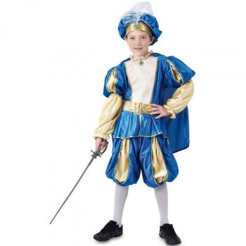 Disfraz de Príncipe Azul y Dorado Medieval para Niño